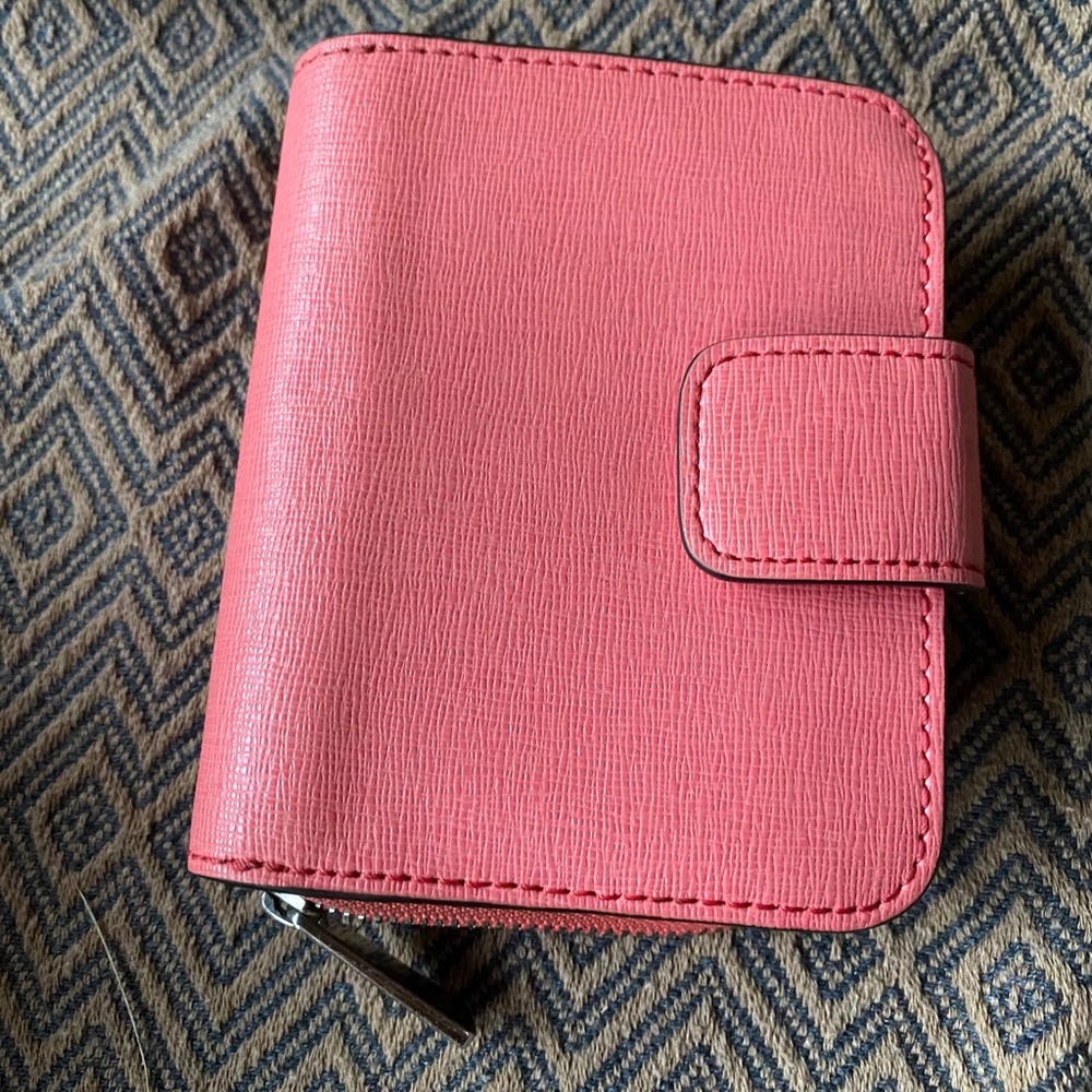 Coach Saffiano Leather Wallet with Zipper